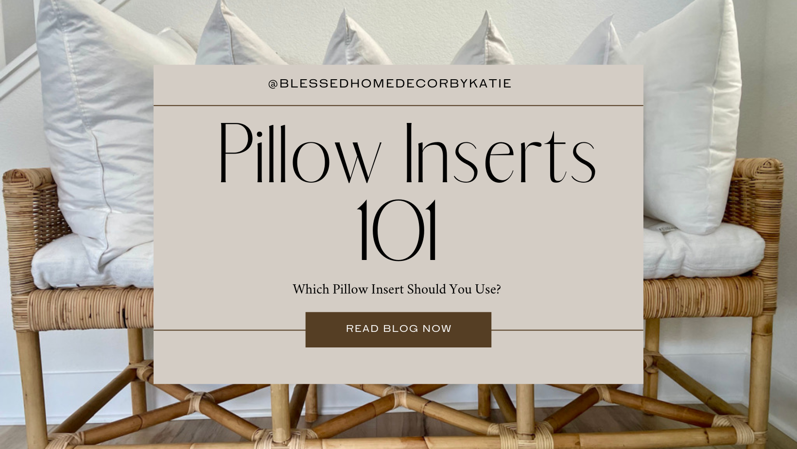 Pillow Inserts 101
