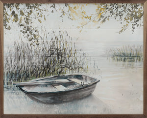 Wooden Boat On Lake