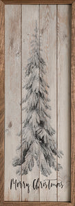 Merry Christmas Pine Tree Whitewash