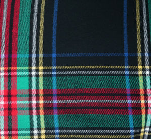 Cashmere Shawl Pattern Black, Green, Red, White, Yellow & Blue