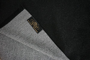 Cashmere Cape.  Black & Dark Gray Reversible