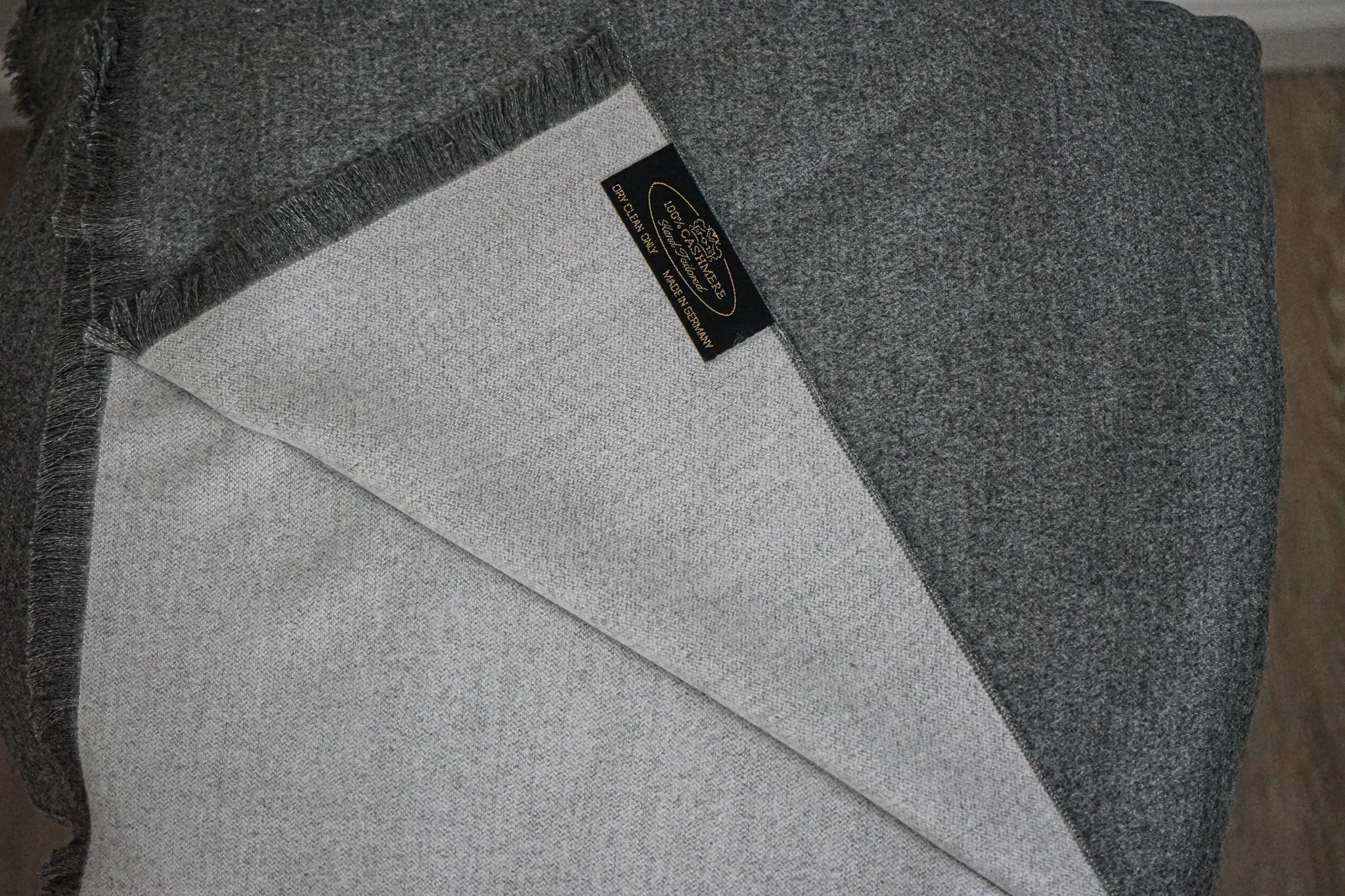 Cashmere Cape. Gray & Light Gray Reversible’