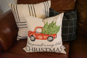 Truck and Tree Pillow Cover 20 x 20”