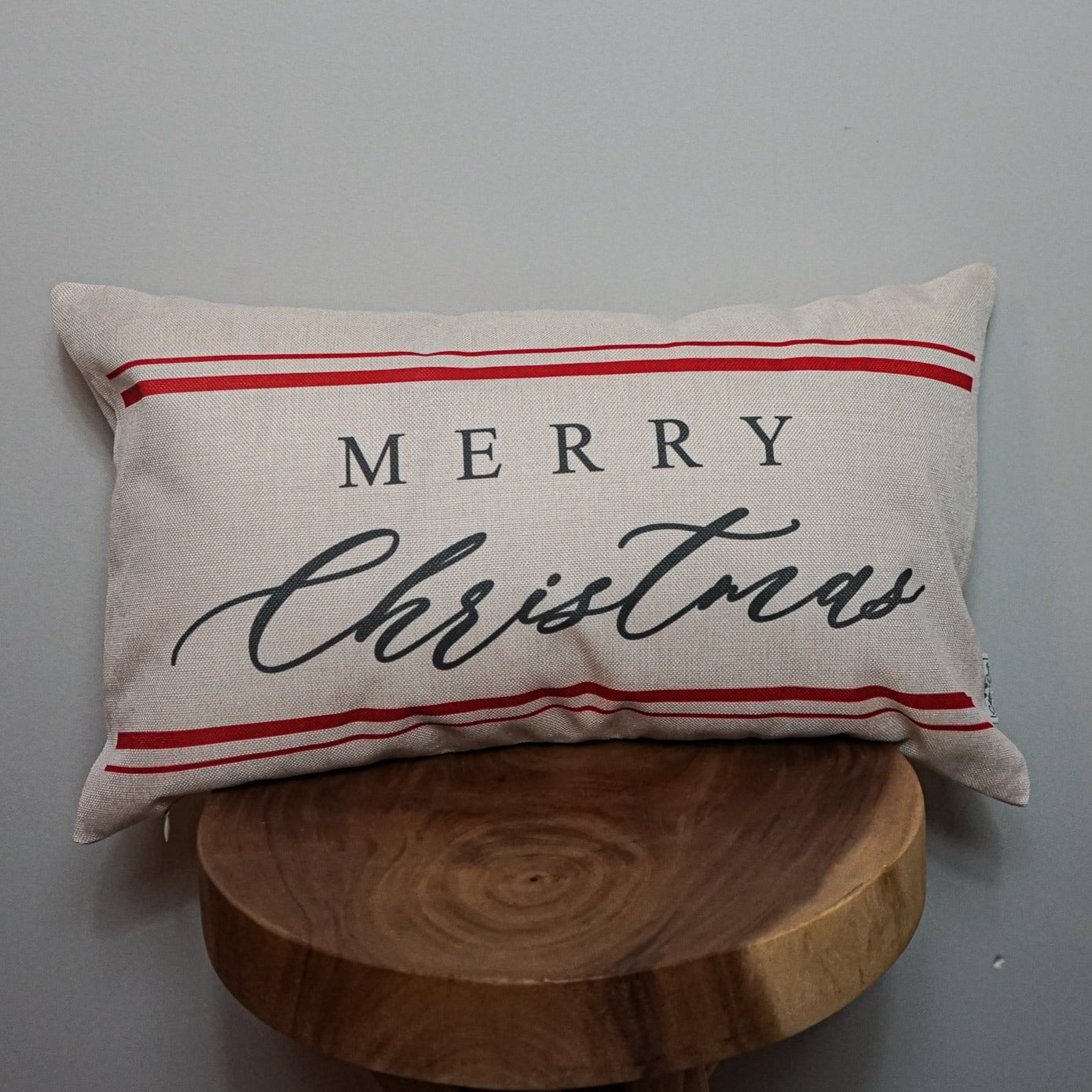 Merry Christmas Pillow Cover. 12 x 20”