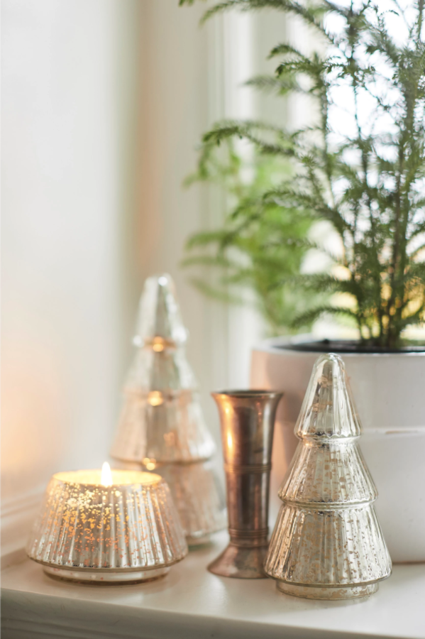 Balsam & Cedar Silver Mercury Ornament Candle– Station Salon & Boutique
