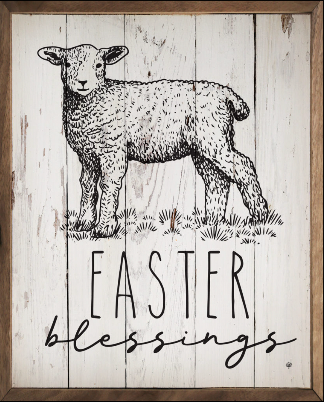 Easter Blessings Lamb Whitewash