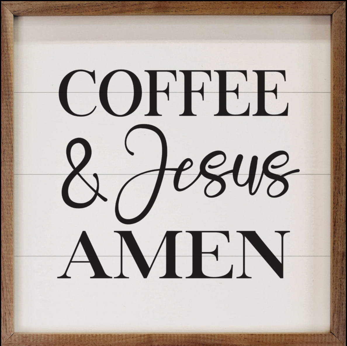 Coffee And Jesus Amen White