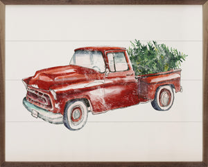 Red Truck And Tree