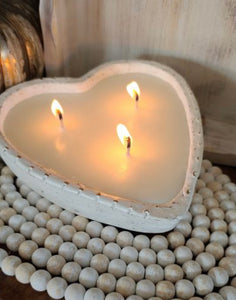 Small Clay Heart Candle