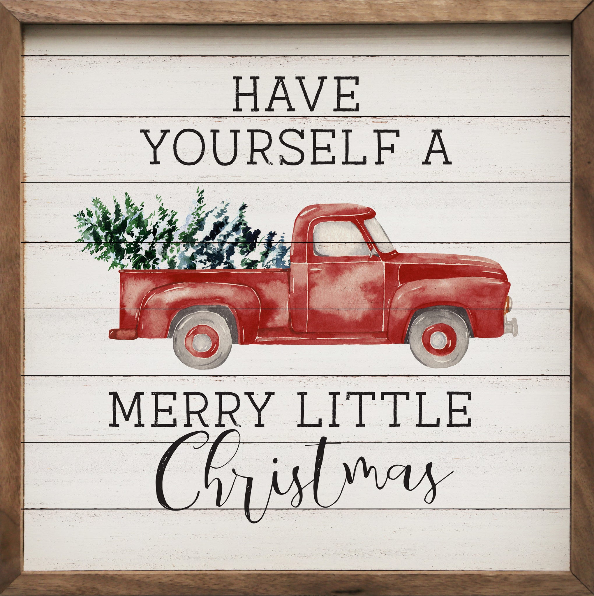 Merry Little Christmas Truck Whitewash